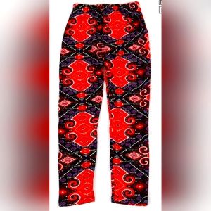 fiery print girls soft brush leggings